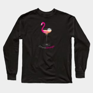 Drunk Flamingo Long Sleeve T-Shirt